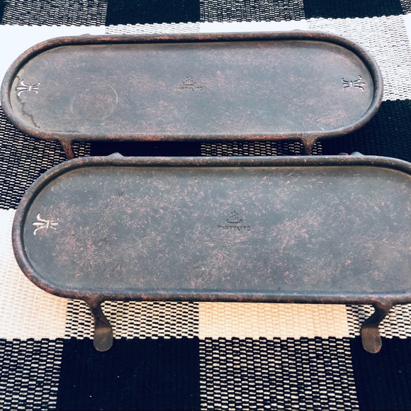 2 Partylite Mediterranean Brick Candle Tray Holder